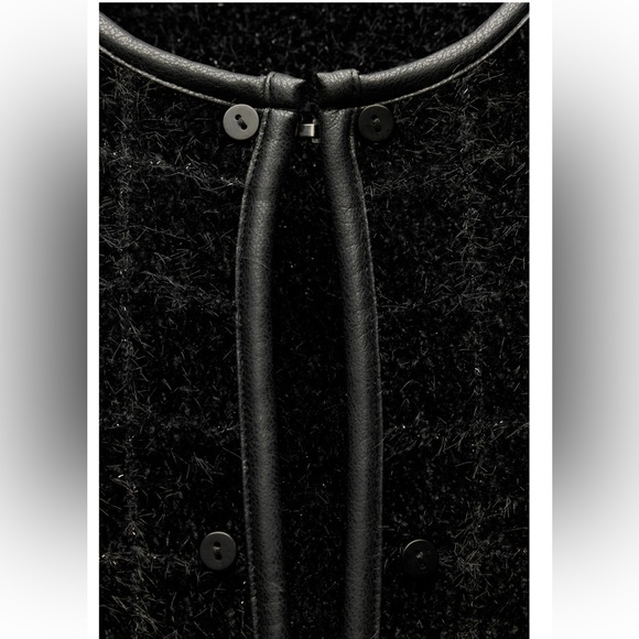 ZARA KNIT COAT WITH FAUX FUR COLLAR - Picture 9 of 10